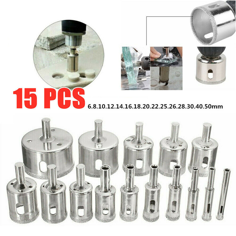 Reciprocating Saw Attachment Drill - 10/15pcs Set Tile drill bit Set