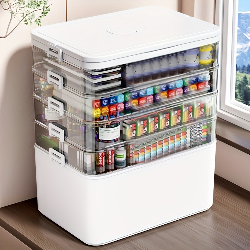 Hardware - Multifunctional Multi-Layer Storage Box with Handle,