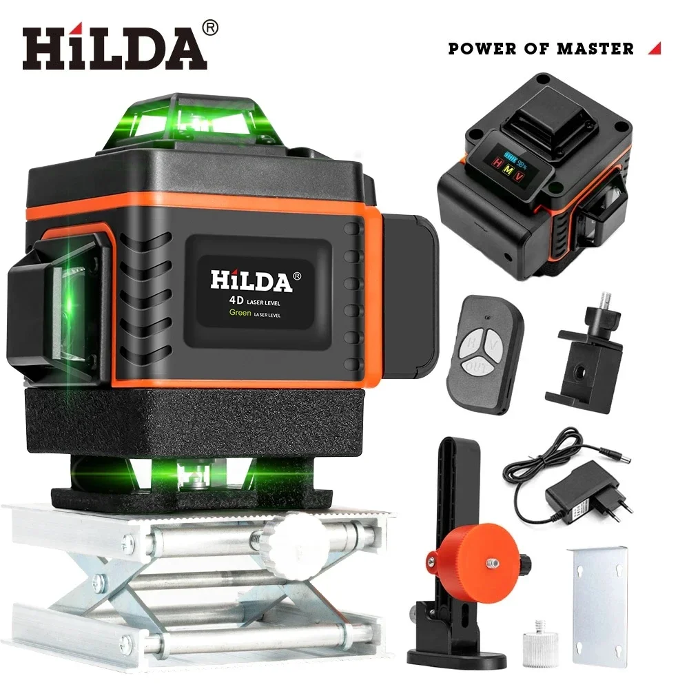 HILDA 16/12Lines 4D Laser Leve - Laser Level 16 Lines 4D Green ulasan dan harga