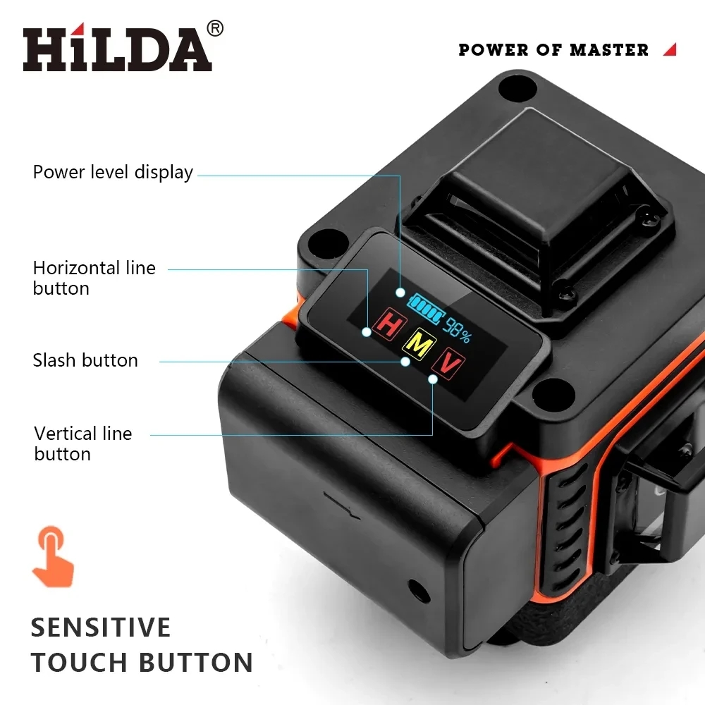 HILDA 16/12Lines 4D Laser Leve - Laser Level 16 Lines 4D Green ulasan dan harga