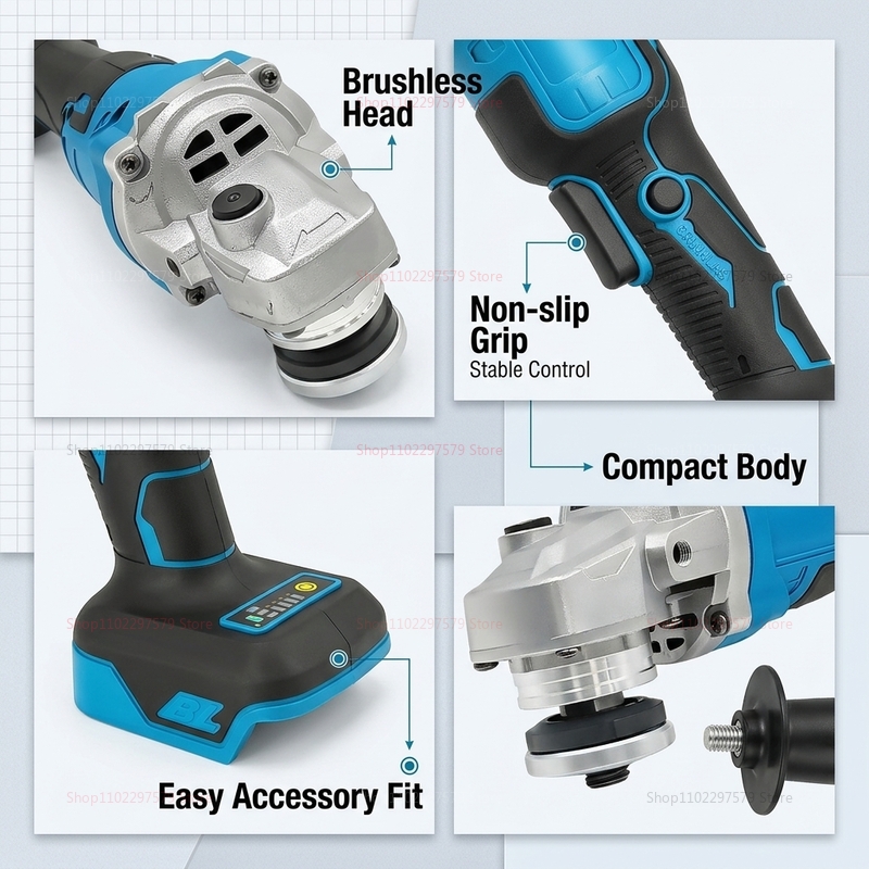 Professional 18V Brushless Ang - Brushless Angle Grinder Battery Powered ulasan dan harga