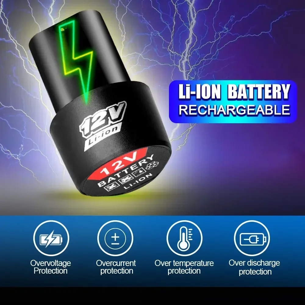 12V 1500mAh Battery Rechargeab - Electric Screwdriver Rechargeable Usb ulasan dan harga