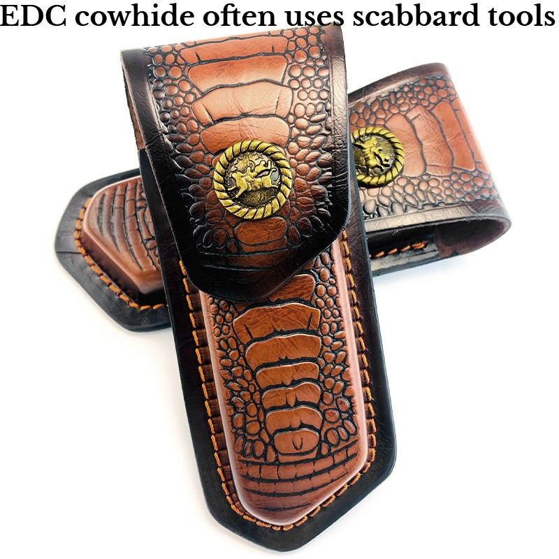 Folding Cowhide Knife Cover Un - Hand Tools ulasan dan harga