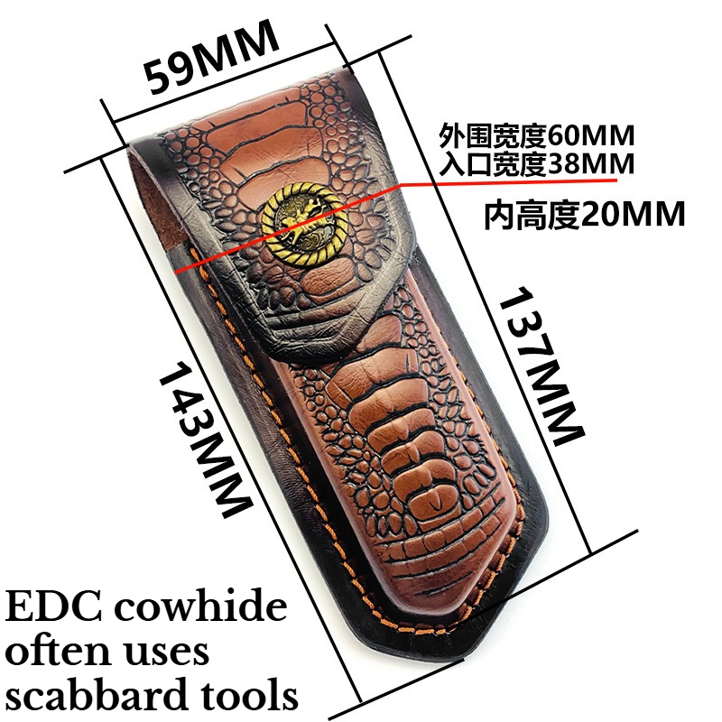 Folding Cowhide Knife Cover Un - Hand Tools ulasan dan harga