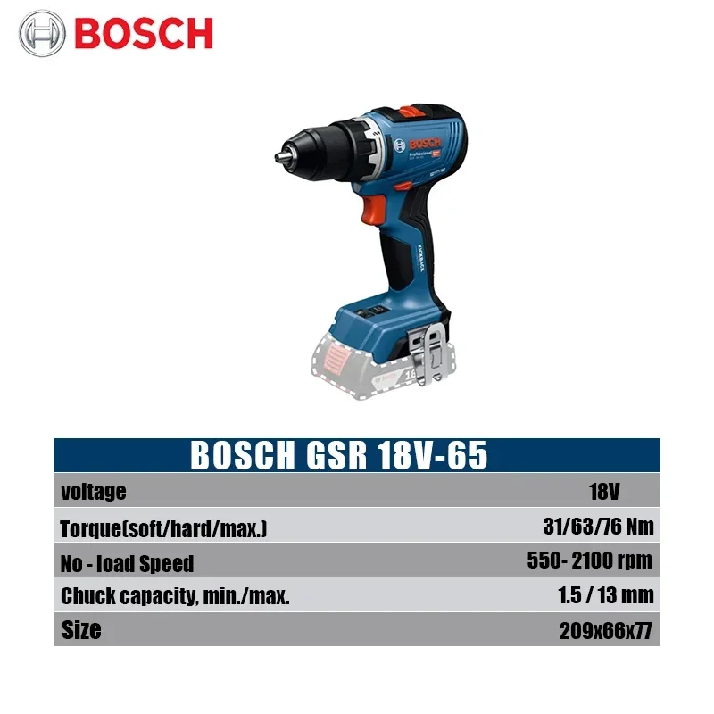 Bosch GSR 18V-65 Brushless Cor - Brushless Cordless Electric Drill 18V ulasan dan harga