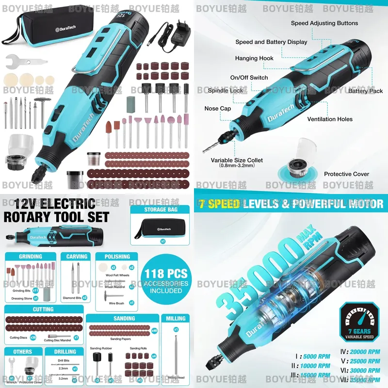 12V Cordless Rotary Tool 5000- - Cordless Rotary Tool Kit Accessories ulasan dan harga