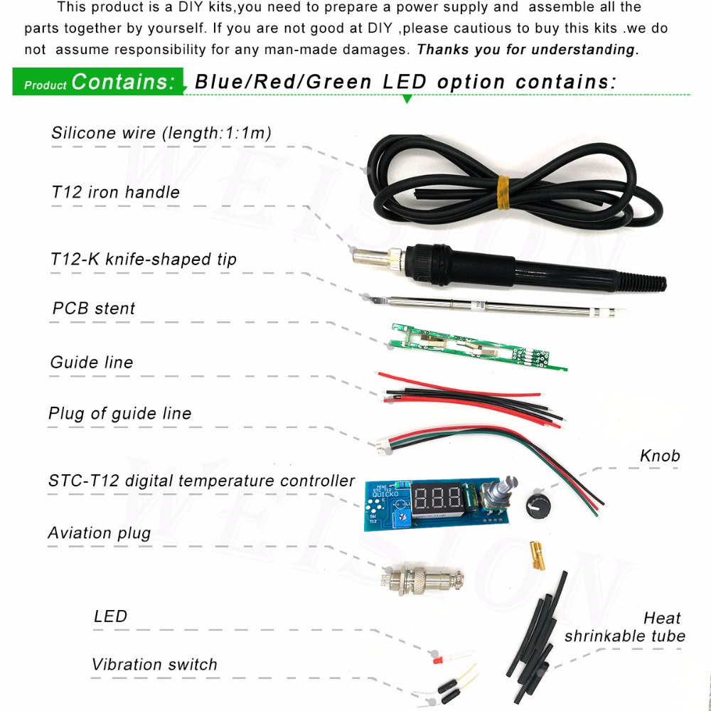STC-T12 solder iron DIY kits/U - Digital Soldering Station T12 ulasan dan harga