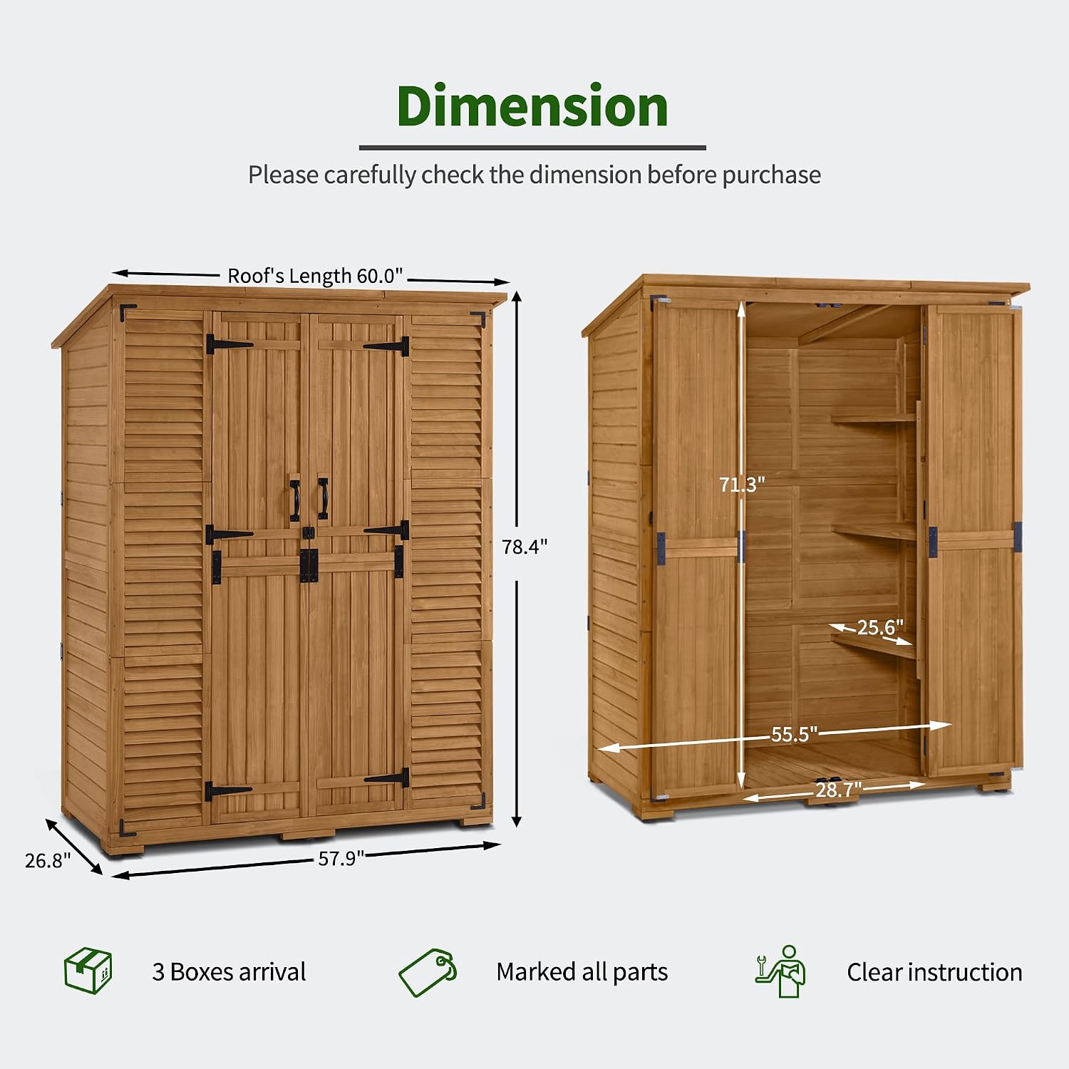 Outdoor Storage Cabinet with S - Garden Tools ulasan dan harga