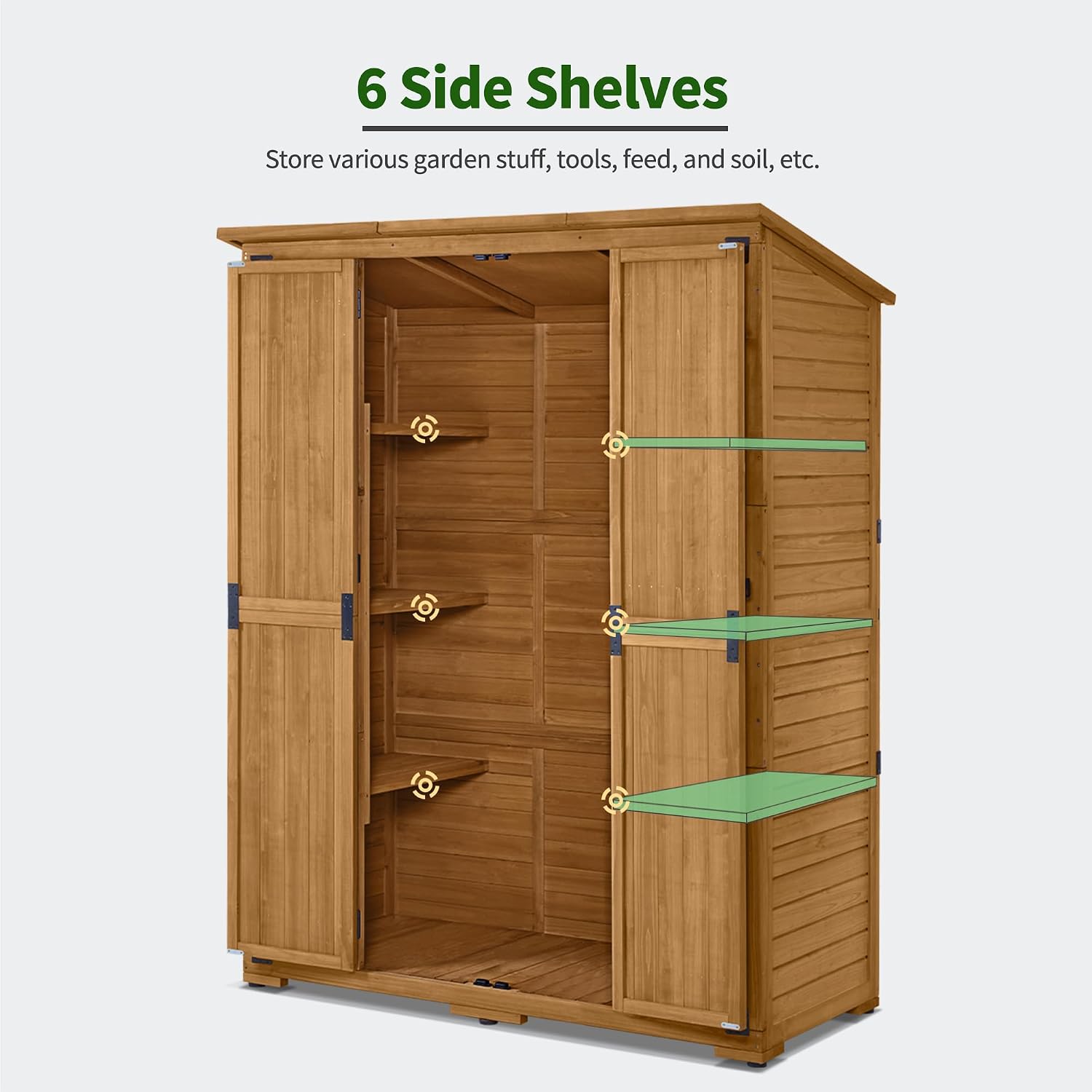 Outdoor Storage Cabinet with S - Garden Tools ulasan dan harga