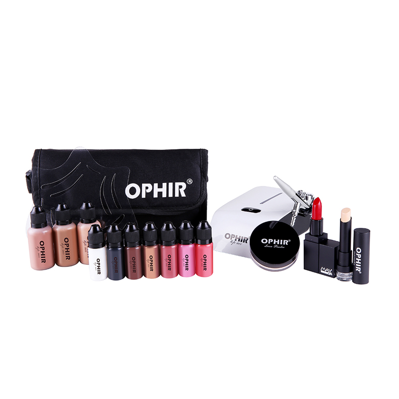 OPHIR Pro Makeup Set 0.3mm Air - Airbrush Kit With Mini Compressor ulasan dan harga