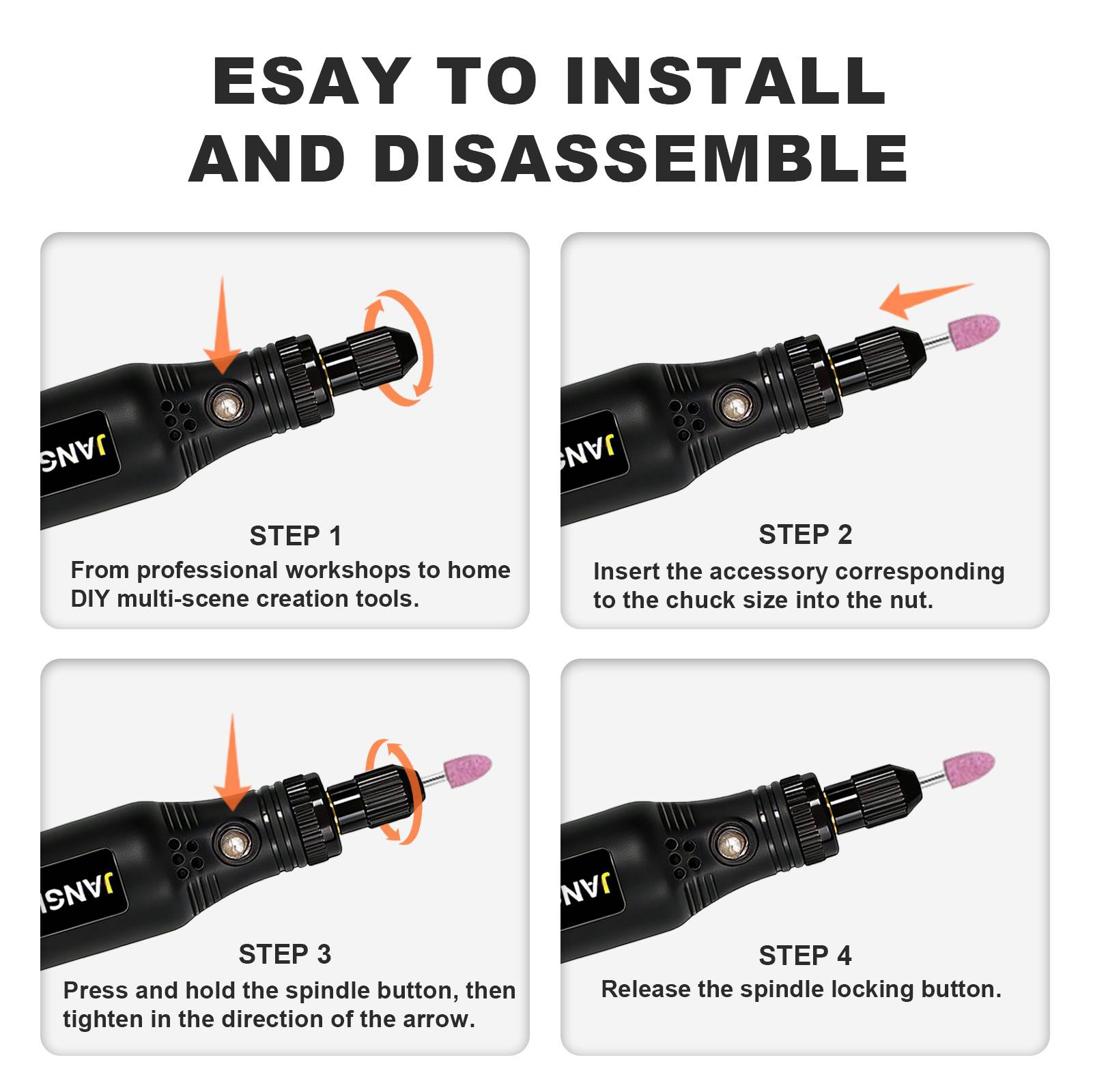 JANGKLIFE USB Cordless Rotary  - Cordless Rotary Tool Kit Accessories ulasan dan harga