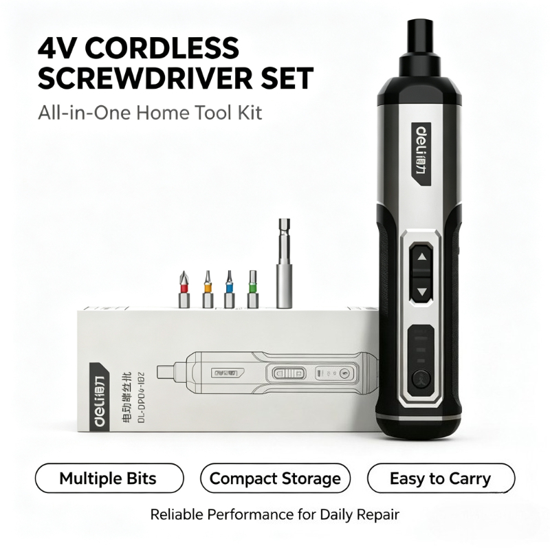 Deli 4V 3‑Speed Cordless Elect - Electric Screwdriver Rechargeable Usb ulasan dan harga