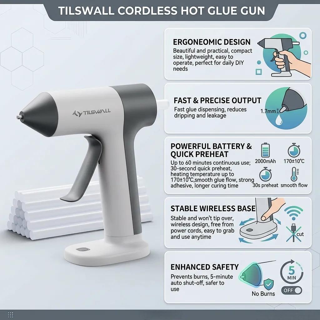 Wireless Hot Glue Gun Quick Pr - Hot Melt Glue Gun Cordless ulasan dan harga