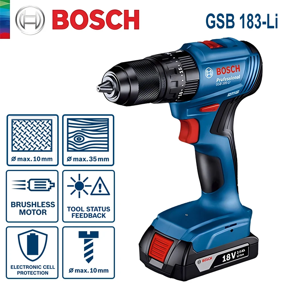 Bosch GSB 183-LI 18V Brushless - Brushless Cordless Electric Drill 18V ulasan dan harga