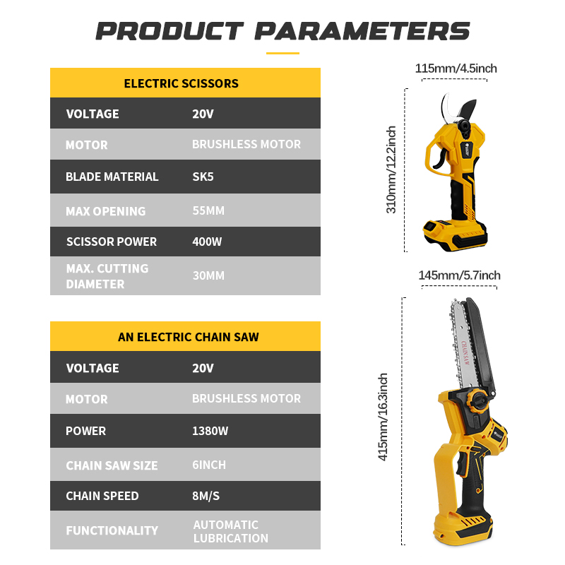 Brushless 6 Inch Electric Chai - Mini Electric Chainsaw 6 Inch ulasan dan harga