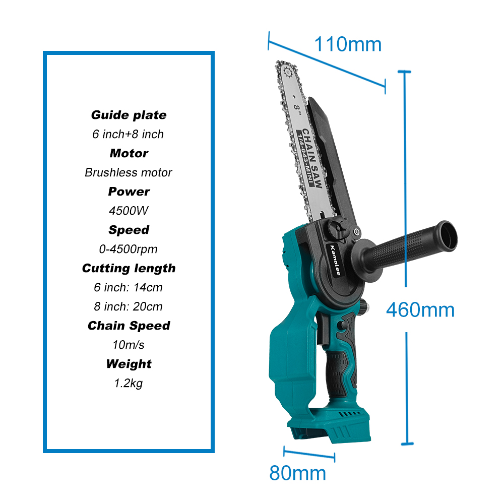 Kamolee 6 Inch 8 Inch Mini Bru - Mini Electric Chainsaw 6 Inch ulasan dan harga