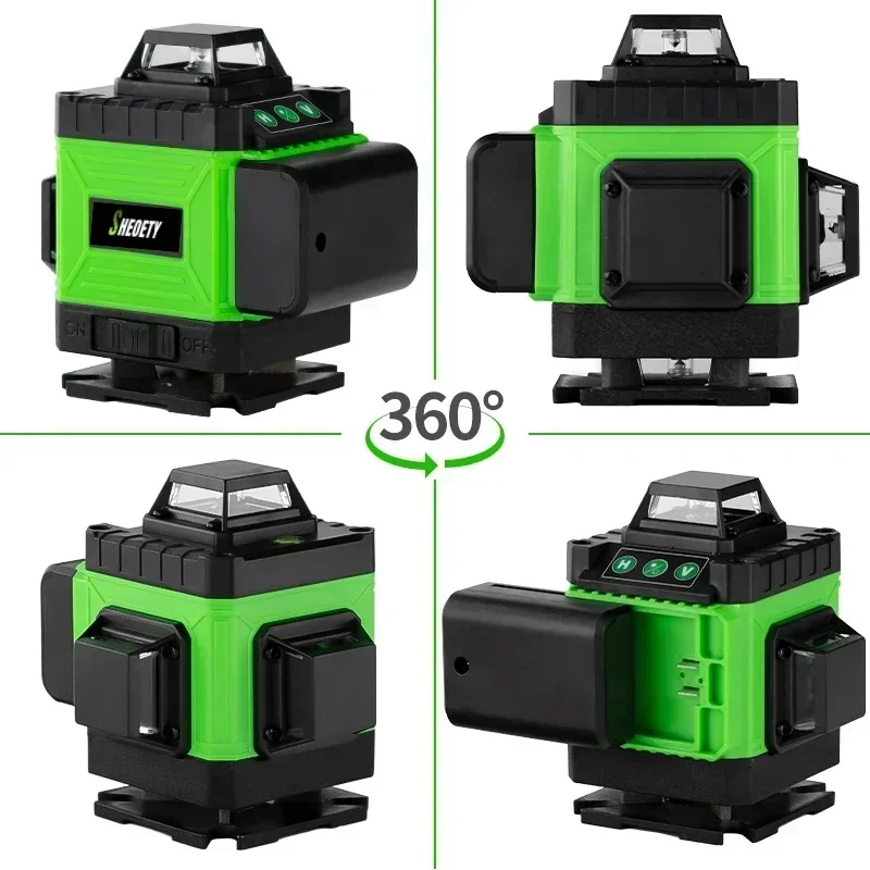 4D 16 Lines Professional 360°S - Laser Level 16 Lines 4D Green ulasan dan harga