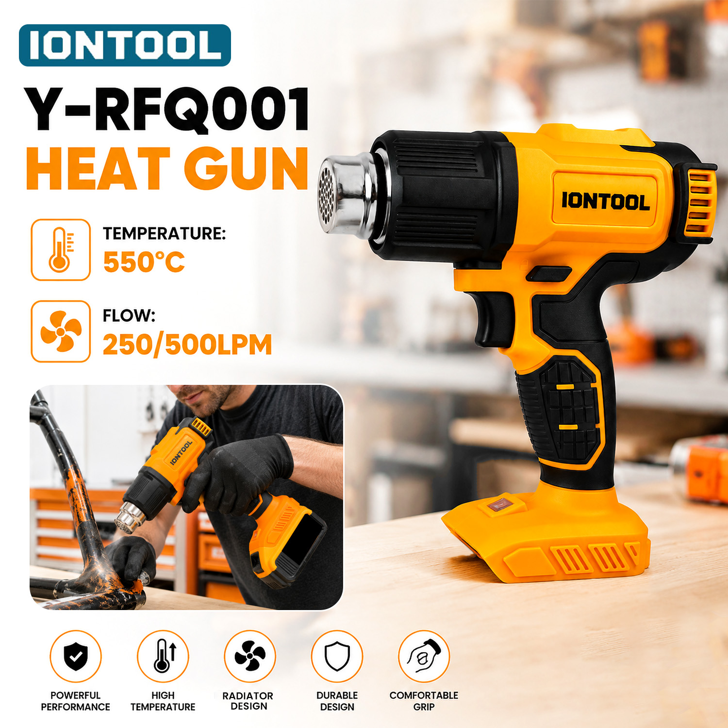 IONTOOL Cordless Heat Gun 550℃ - Cordless Heat Gun For Shrink Tubing ulasan dan harga