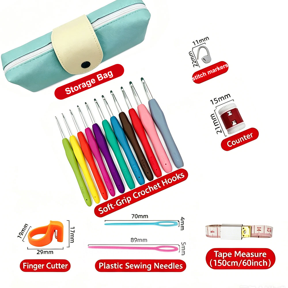 37pcs Crochet Hooks Kits with  - Hardware ulasan dan harga