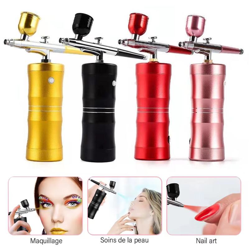 Oxygen Spray Mini Air Compress - Airbrush Kit With Mini Compressor ulasan dan harga