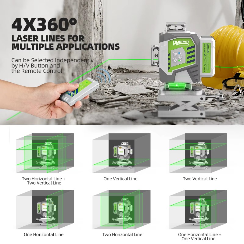 Huepar 2024 New Design 4D 16li - Laser Level 16 Lines 4D Green ulasan dan harga